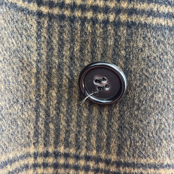 VTG Wool Men’s Dress Coat Brown Plaid - Picture 8 of 9
